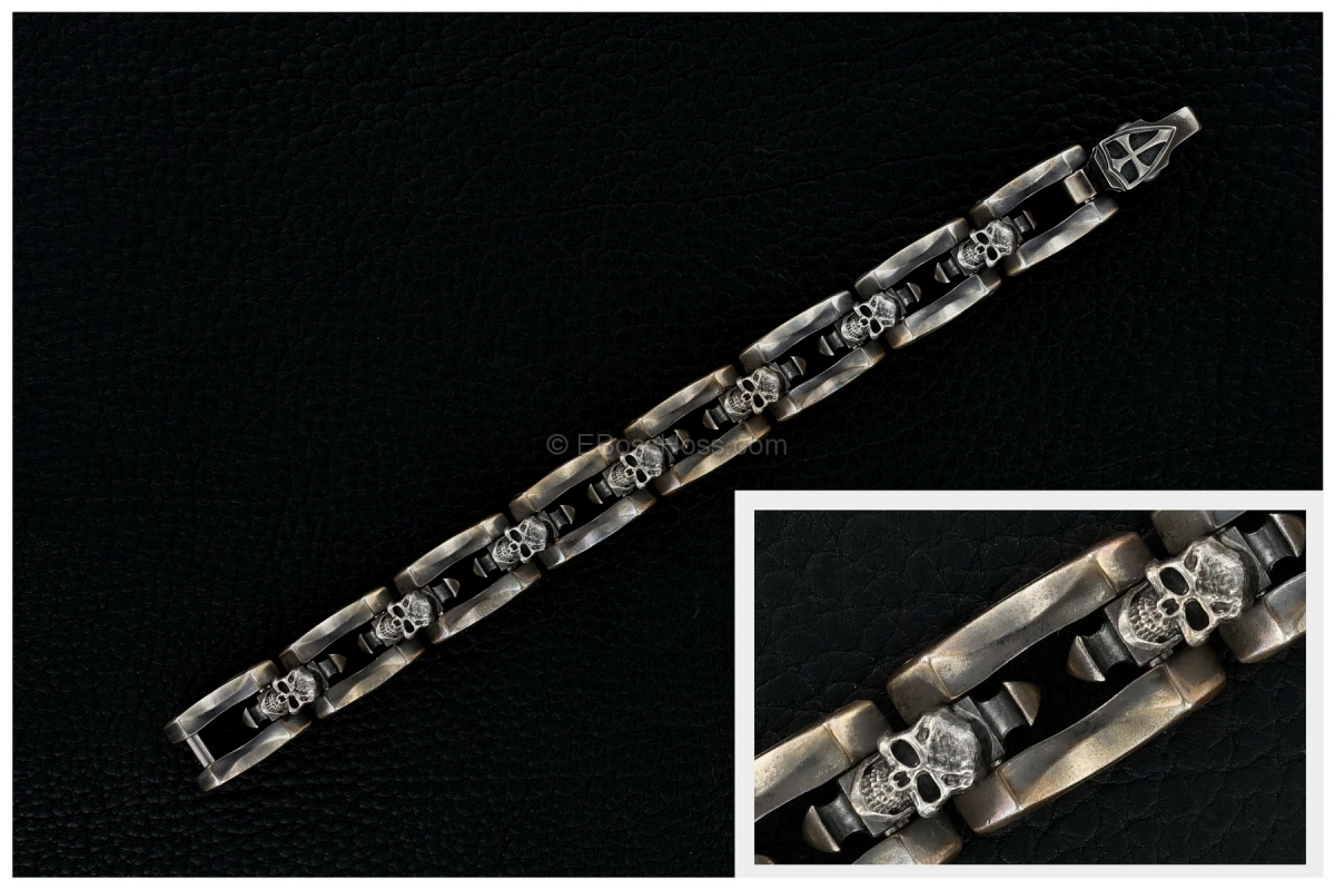  Steel Flame Flat Axe Darkness Spike Bracelet