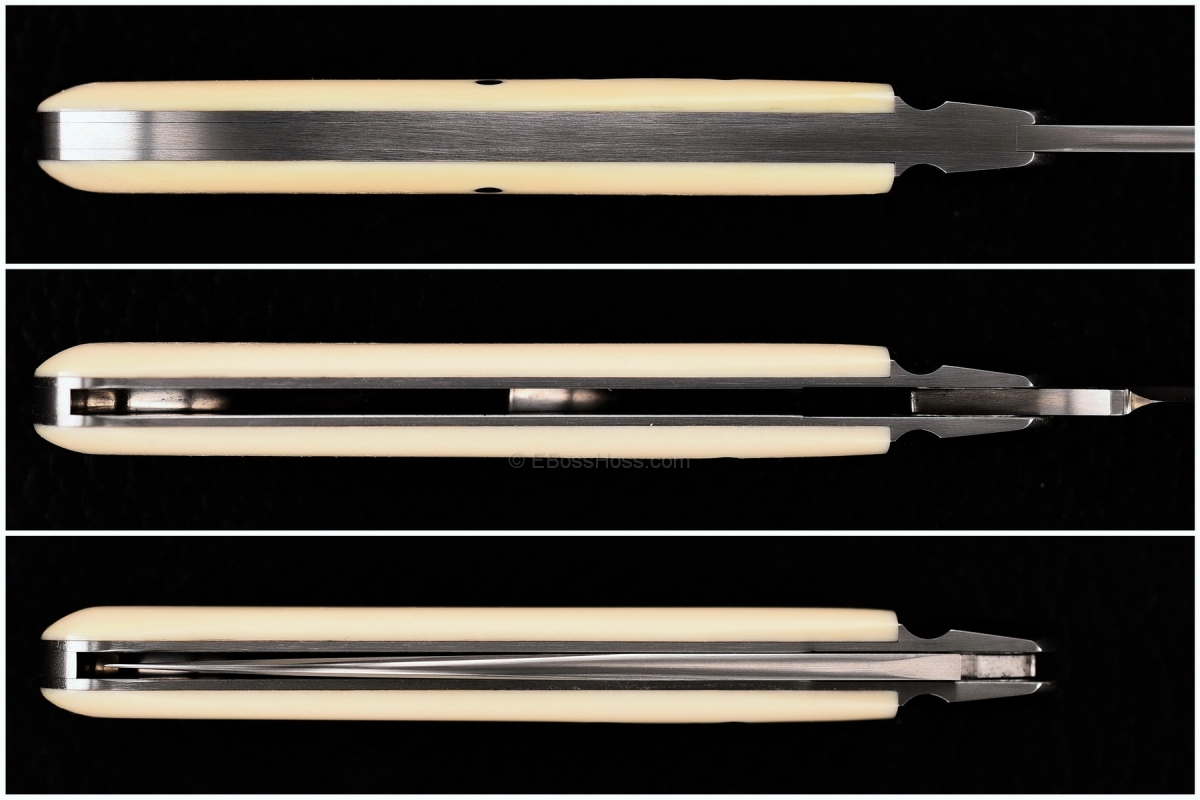 Tony Bose Custom Zulu Spear Slip Joint with Natural Handles