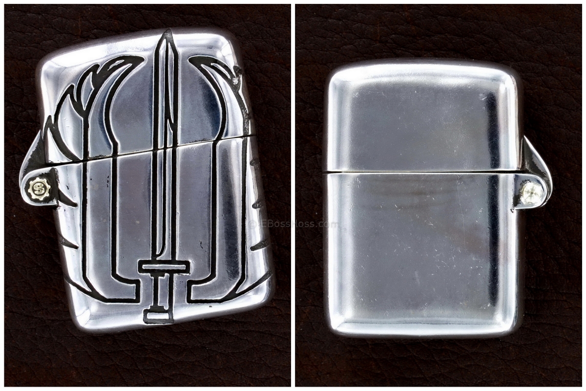  Starlingear Custom Sterling Silver Strider-logo Zippo-Style Lighter