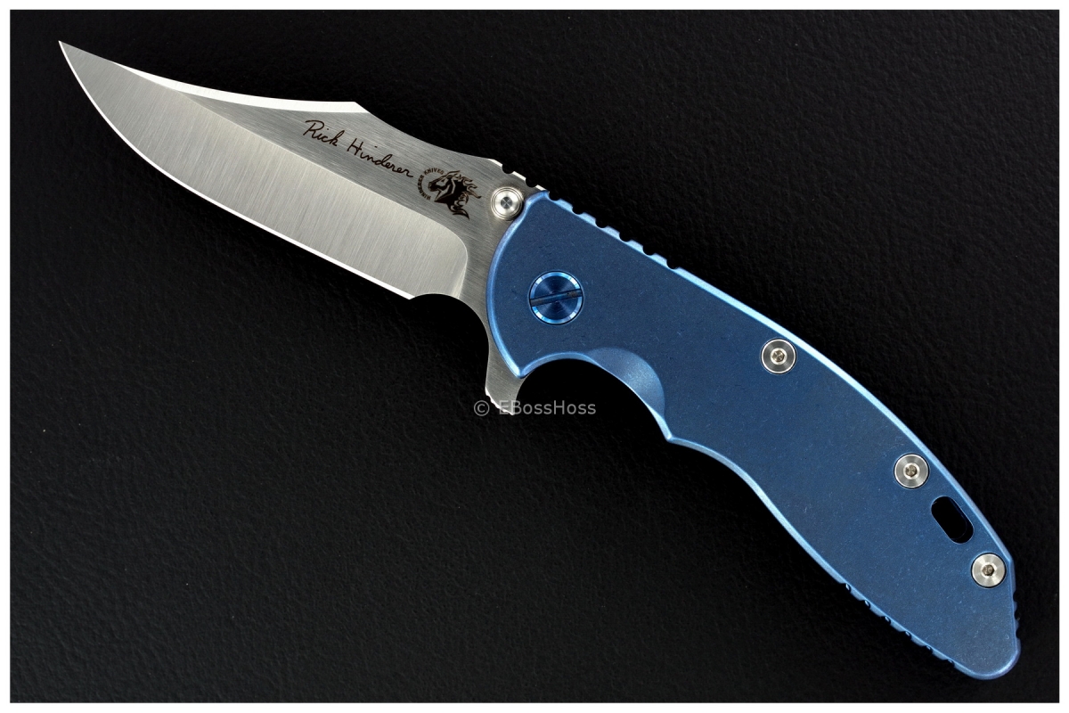 Rick Hinderer Gen 4 Custom XM-18 TI-handled Bowie Flipper