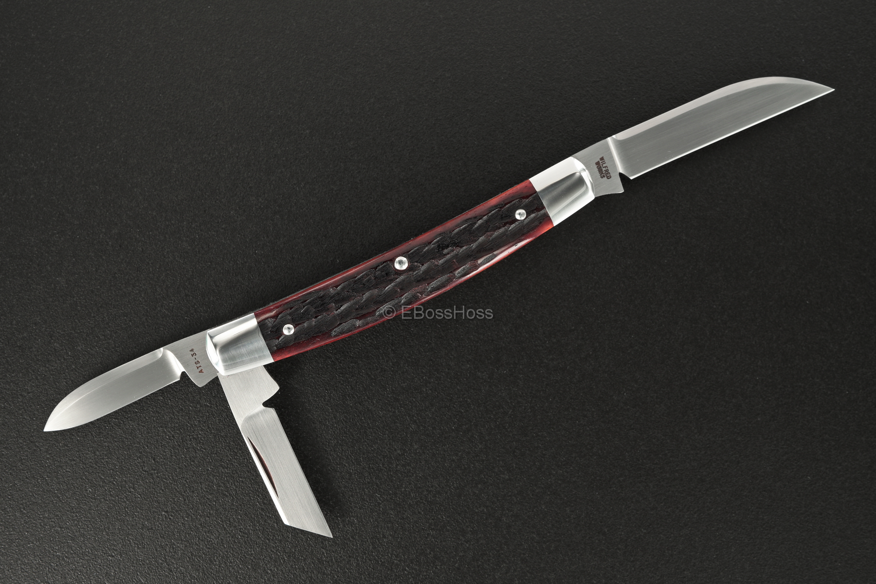 Tony Bose Custom Jigged Red-Bone Congress Whittler