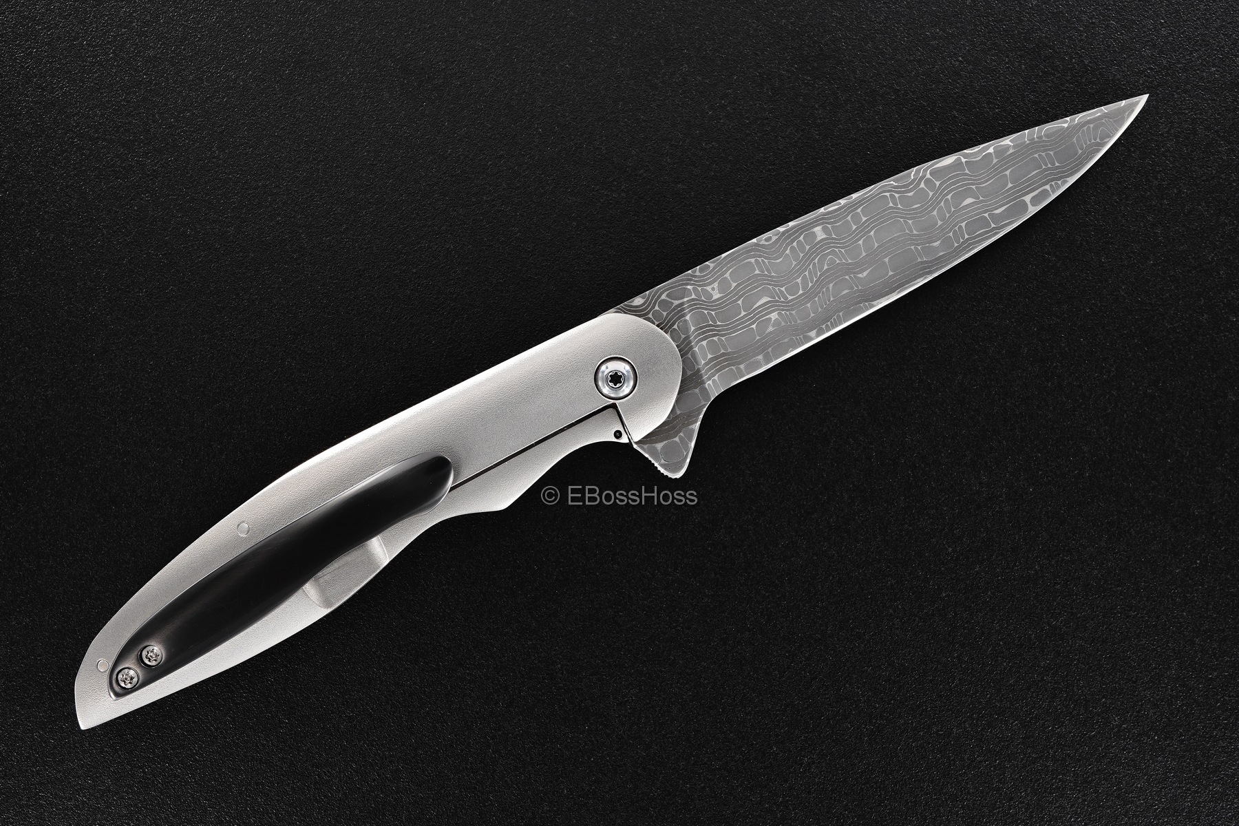 Pat Hammond Custom Tribal-engraved Framelock Flipper