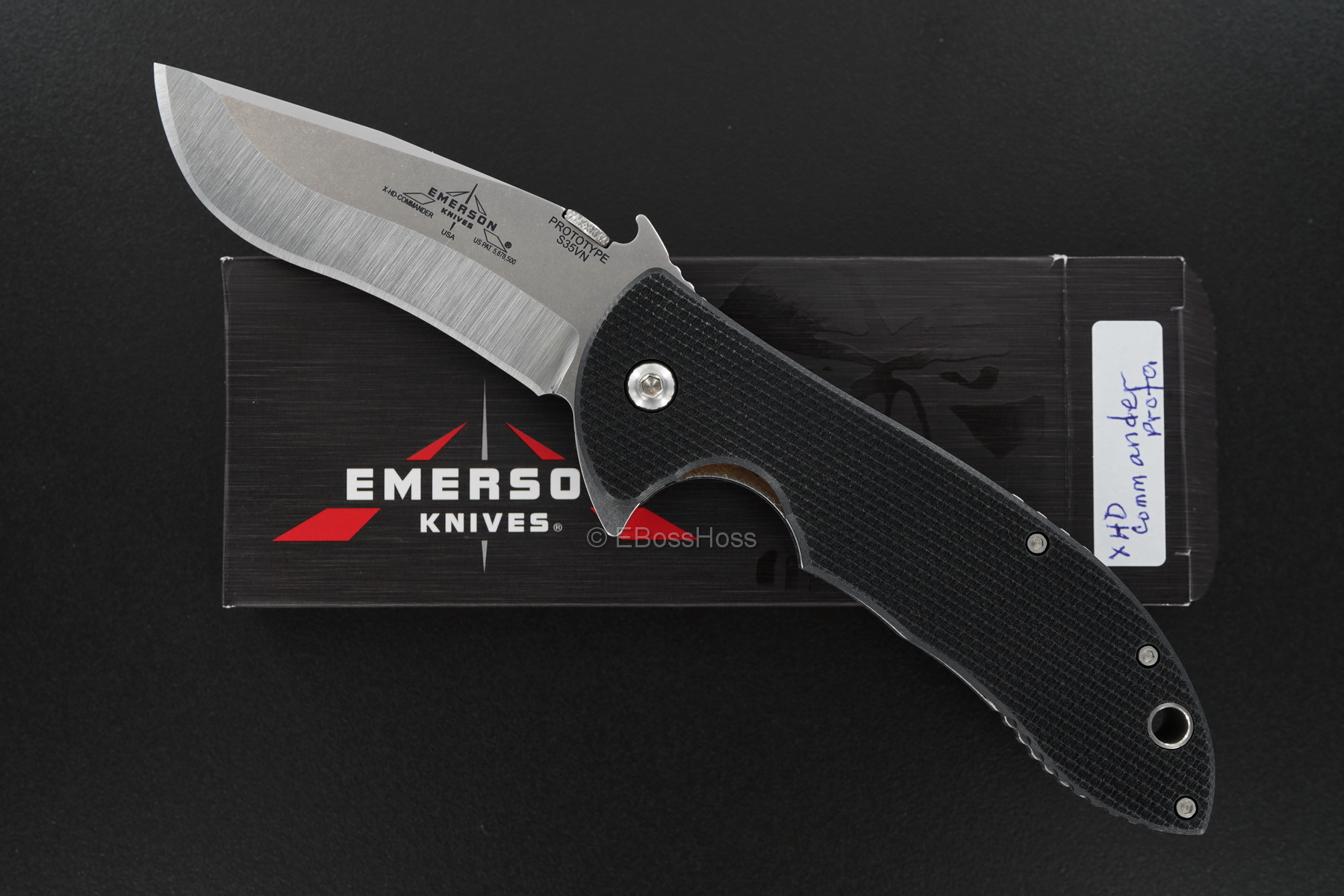 Ernie Emerson X-HD Commander Flipper Prototype Hand-ground by Ernie