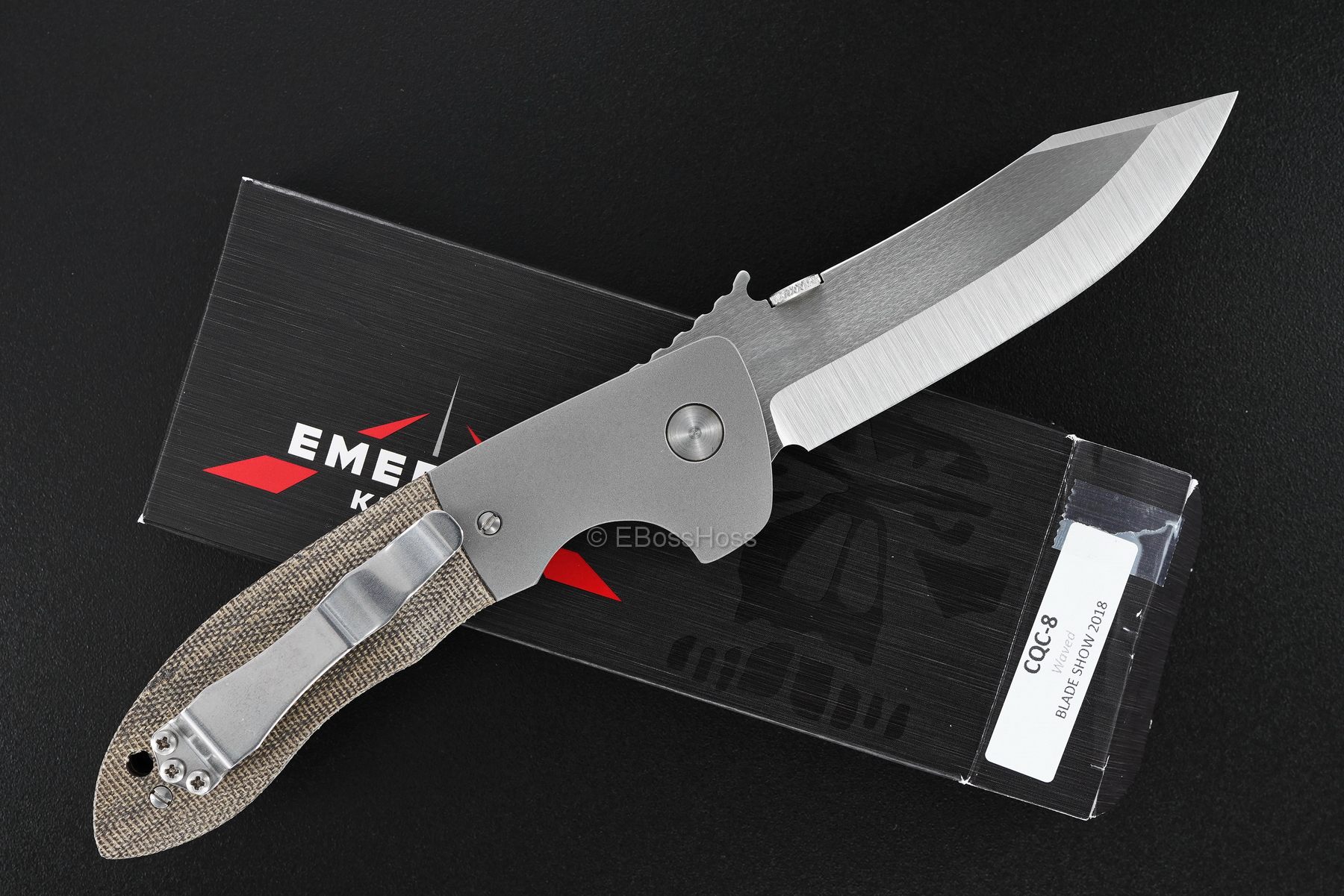 Ernie Emerson Custom Bolstered CQC-8 Waved