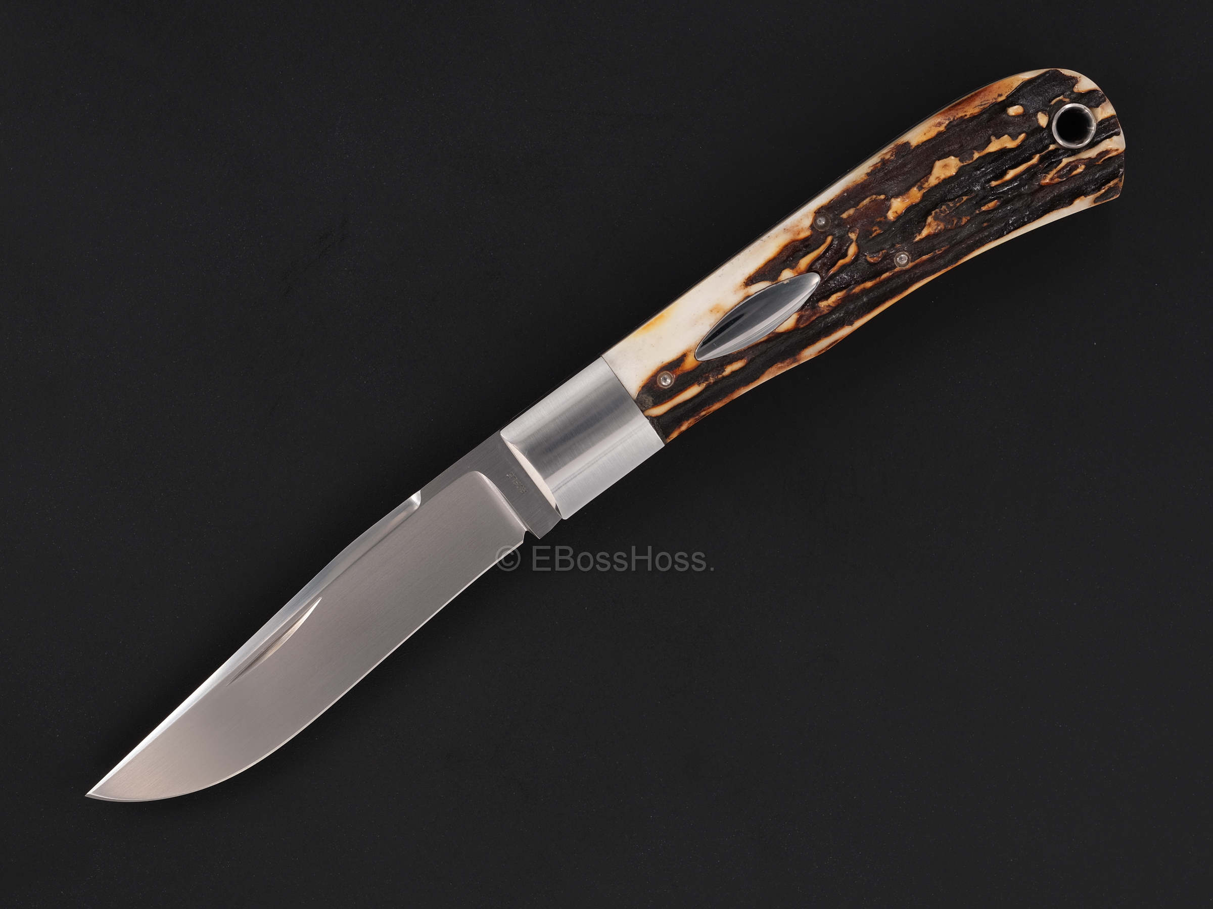 Bill Ruple Custom Stag Back Pocket Slip Joint