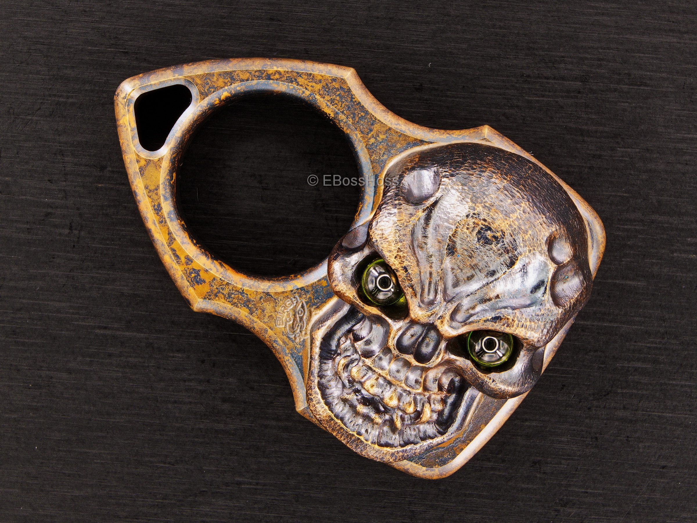 Obatake &amp; Burch Collab -- a rare marked ONE Custom Pocket Pod - with a Vigilant Olive Green Goliath Hardness