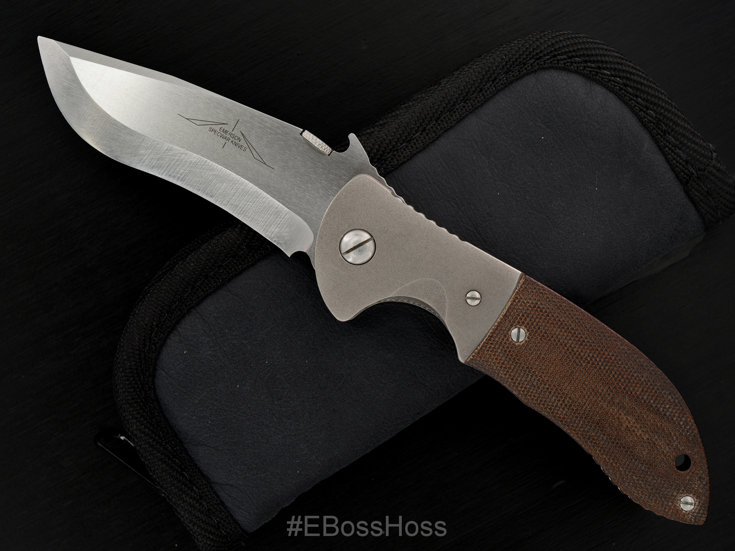 Ernie Emerson Custom Bolstered Chisel-ground ES1-M ''Mini''